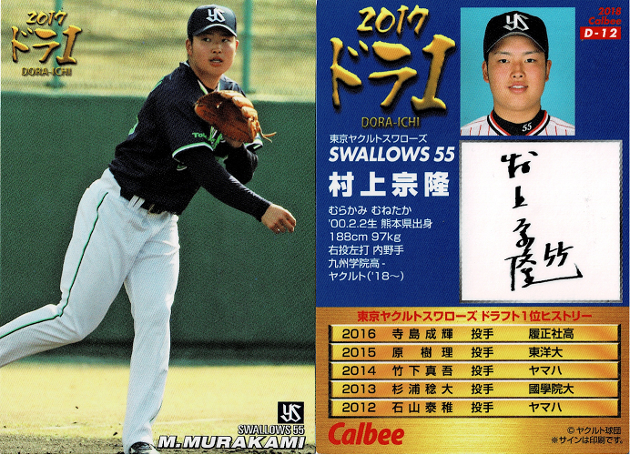 東京ヤクルトスワローズ/村上宗隆 - プロ野球チップス データベース